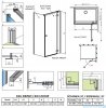 Radaway Fuenta Kdj kabina 100x100cm prawa chrom połysk szkło przejrzyste 1384040-01-01R/1384052-01-01